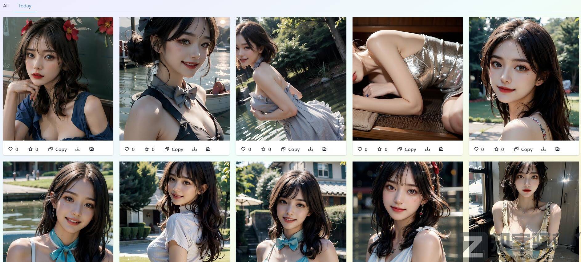 AI随机美女
