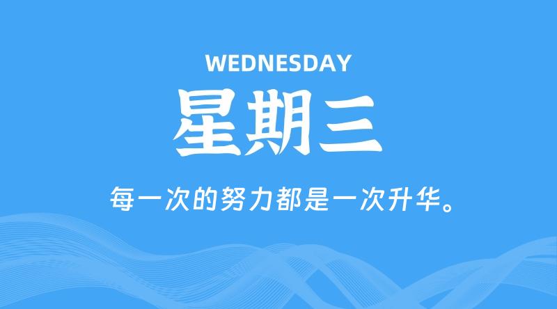 07月23日,星期三, 每天60秒读懂全世界!